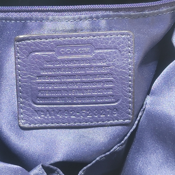 COACH WOMEN PARK SIGNATURE HOBO BLUE/BROWN - Picture 4 of 15